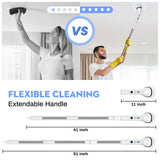 VAVSEA Electric Spin Scrubber Kit with Cleaning Brush, 1.5H Runtime, 300RPM Motor and 51-Inch Handle for Bathroom Floors, Tile and Bathtubs