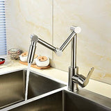 KunMai BR Stainless Steel Pot Filler Faucet, Deck-Mounted Kitchen Sink Design