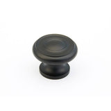 Schaub and Company 704-10PACK Mushroom Cabinet Knobs, 1-1/2 Inch, Traditional Design, Flat Black