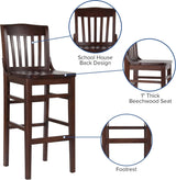 Flash Furniture HERCULES Series School House Barstool with Walnut Wood Back for Restaurants and Bars
