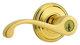 Kwikset 740CHL Commonwealth Keyed Entry Lever with SmartKey Security, Lifetime Polished Brass