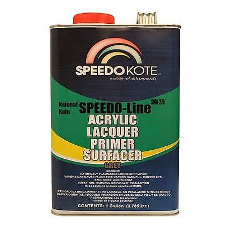 Speedokote SMR-275 Gray Acrylic Lacquer Primer, High-Build Gallon Formula with Fast Drying and Easy Sanding