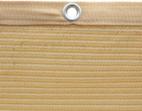 90% Shade Fabric Canopy Cover with Taped Edges, Grommets and 12 Bungee Balls, Wheat, 12?? x 20??
