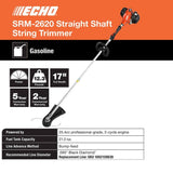 Echo 25.4 CC Gas 2-Stroke Trimmer with Straight Shaft