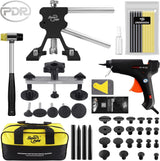 Super PDR Paintless Dent Repair Kit with Double Pole Bridge Dent Puller for Auto Body Removal, Black