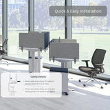 VaRoom Light Grey Desk Privacy Shield with Soundproofing, 48 W x 18??H, Cubicle-Style Divider Panel for Student Desks and Offices
