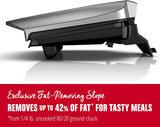 George Foreman 9-Serving Electric Grill and Panini Press with Basic Plates, 144-Square-Inch Surface, Platinum, GR2144P