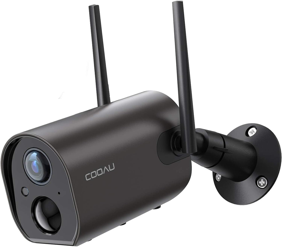 COOAU Wireless Outdoor Security Camera with 15000mAh Rechargeable Battery, 1080P WiFi Surveillance, Night Vision, Human Motion Detection and IP66 Waterproof Design, Black