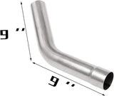 JY Performance 8PCS Universal Exhaust Pipe Kit, 2.5 in. T304 Stainless Steel Tubing with Mandrel-Bent Straight and U-Bend Pipes