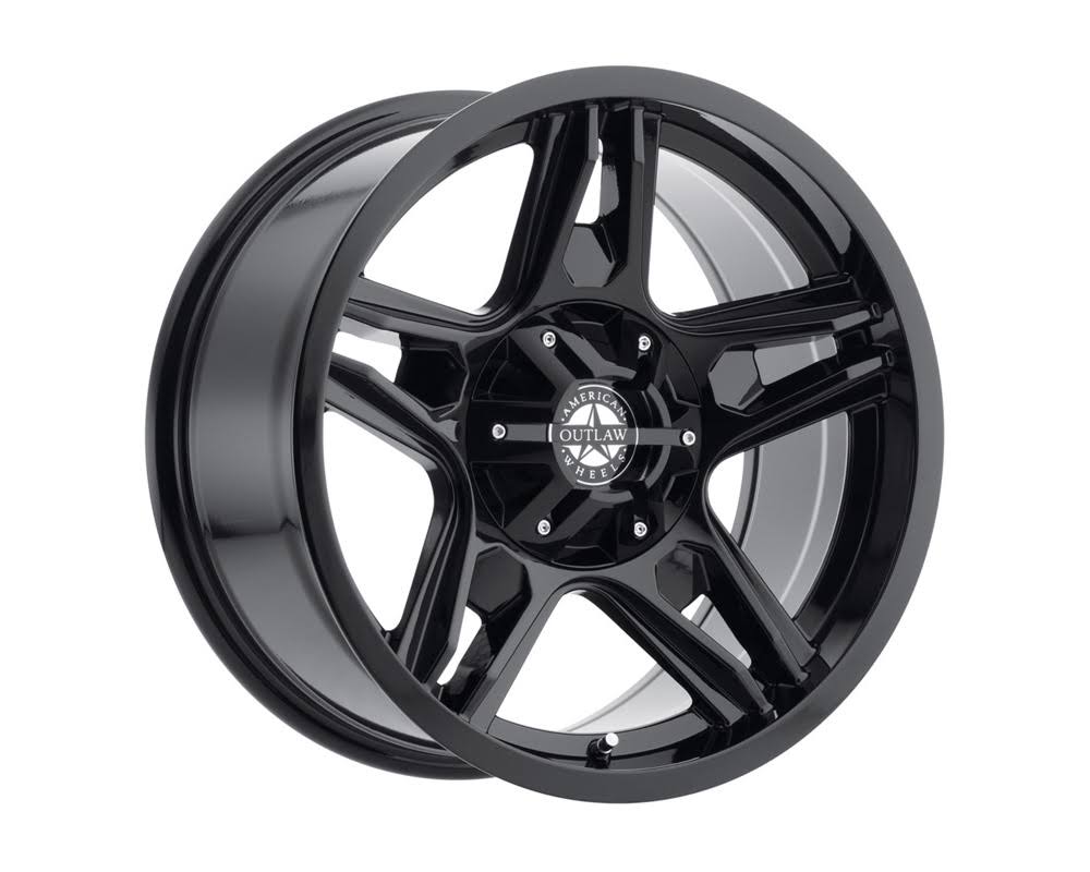 American Outlaw Wheels Lonestar 20×9 Gloss Black Full-Painted Wheel, 124-2983GB, 6×139.7, 10mm
