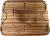 Extra-Large Reversible Bamboo Cutting Board for Meat, Cheese and Vegetables, Organic Wooden Carving Board for Kitchen Use