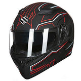 ILM Model 902 Modular Motorcycle Helmet with Flip-Up Full-Face Design, Dual Visors, DOT Certification, and 6 Colors