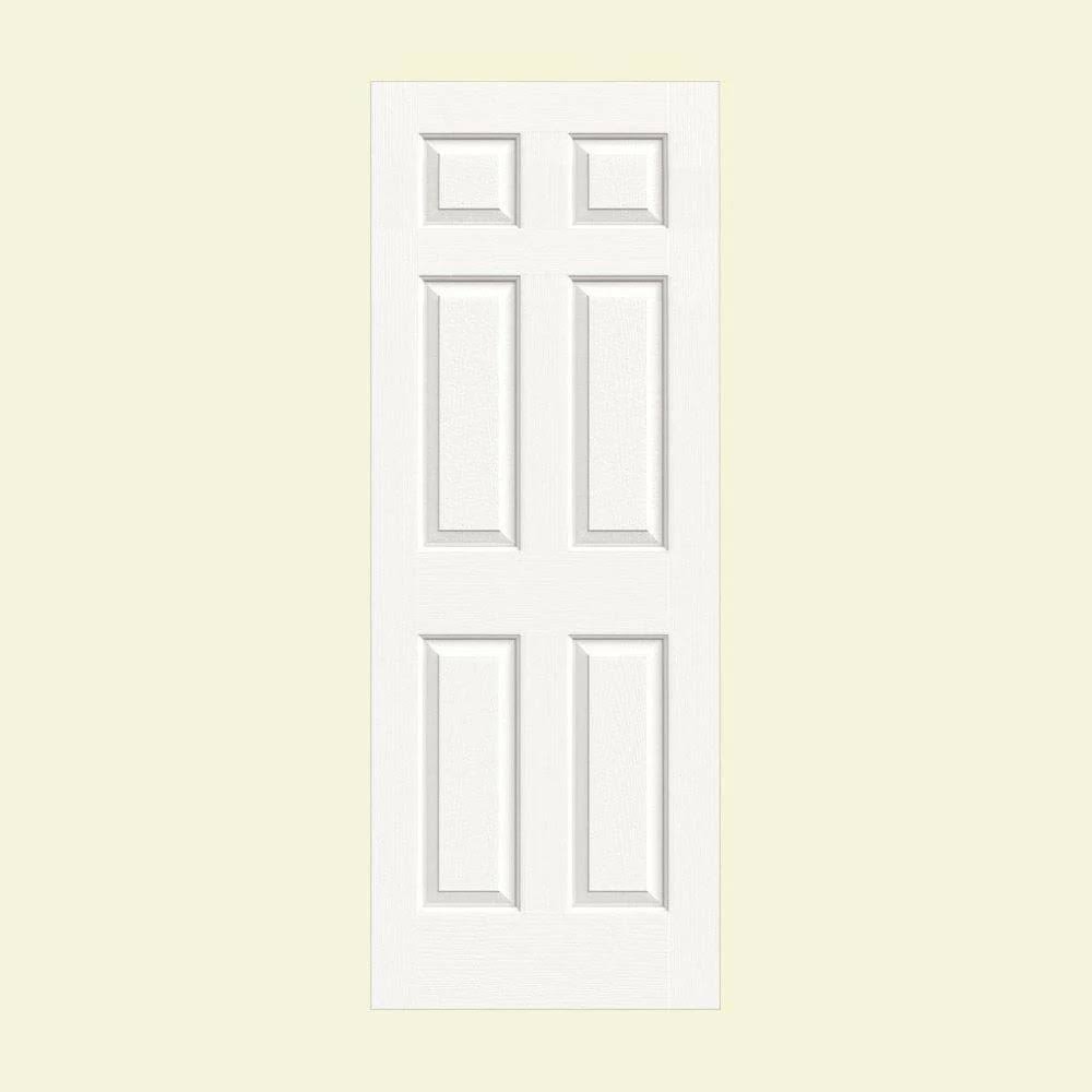 JELD-WEN Colonist Interior Door Slab, 24 in. x 80 in., White Painted Textured Molded Composite MDF