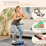 Lifepro TrimLite Whole Body Vibration Plate with Handlebars, 99 Speed Levels, Bluetooth Speaker, Resistance Bands and Remote for Exercise and Lymphatic Drainage Massage
