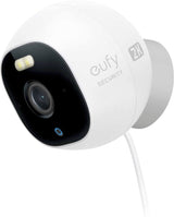 White eufy T8441Z21 Wired Outdoor Security Camera with 2K Resolution and Spotlight