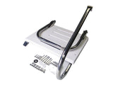 Pactrade Marine Universal Fiberglass Swim Platform with Under-Mount Fold-Down Ladder, 1-Step Inboard Design with One Rail