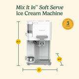 Cuisinart ICE-48 1.5-Quart Soft Serve Ice Cream Maker for Frozen Yogurt, Sorbet, Gelato, and Drinks, White
