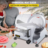 VEVOR Commercial Meat Slicer, Semi-Automatic Food Slicing Machine