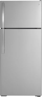 GE GTS18GSNRSS Top-Freezer Refrigerator, 17.5 Cu. Ft. Stainless Steel Exterior