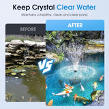 Outdoor Pond Waterfall and Filtration System with Pump Kit, 9.8FT Corrugated Tubing, Koi Pond Spillway Box for Clear Water Features