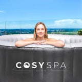 COSYSPA Inflatable Outdoor Bubble Hot Tub for 2-6 People, Quick Heating Spa with 2022 Model Design, 6-Person Hot Tub Only