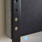 Modway Draper Tufted Queen Headboard with Fabric Upholstery and Wood Frame, Walnut Charcoal