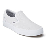 Vans Classic Perf Leather Slip-On Shoes, White, Size 5.5