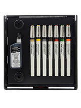 Koh-I-Noor Rapidograph Slim Drawing Pen Set with 7 Pens
