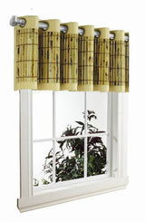 Green Tortoise Shell Bamboo Valance from Versailles Home Fashions, Featuring a Grommet Top
