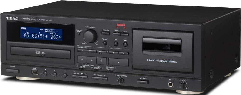 TEAC AD-850 Cassette and CD Player with USB Recording, Microphone Input and Audio Playback