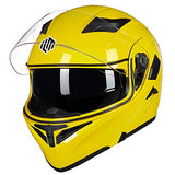 ILM Model 902 Modular Motorcycle Helmet with Flip-Up Full-Face Design, Dual Visors, DOT Certification, and 6 Colors