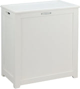 Oceanstar White Laundry Hamper with Storage