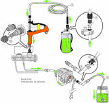 Phoenix Systems 2002HD-B Heavy-Duty Reverse Brake and Clutch Bleeder, One-Person Cast Aluminum Design