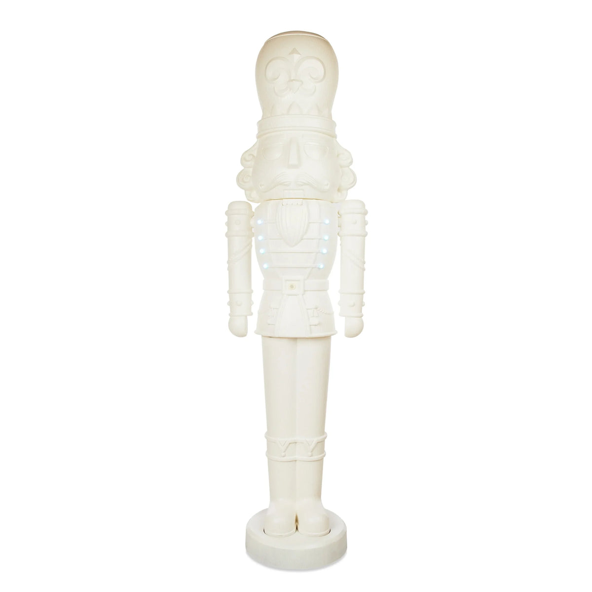 75-Inch Animated White Nutcracker Blow Mold by Holiday Time, Measuring 6.25 Feet