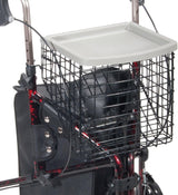 Drive Medical 10289RD Deluxe Foldable Rollator Walker with Black and Red Finish