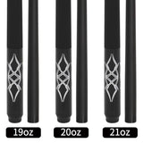 58-Inch Fiberglass and Graphite Composite Billiard Pool Cue Stick, Available in 18oz, 19oz, 20oz or 21oz Weights