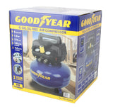 GOODYEAR 6-Gallon Portable Pancake Air Compressor, 175 Max PSI with 3.0 SCFM at 90 PSI