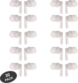 JustJamz Pearl Basic White Disposable 3.5mm Earphones for Kids and Adults, Two 50-Packs