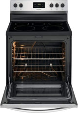 Frigidaire FCRE3052AS 30 in. Freestanding Electric Range with 5.3 cu. ft. Oven, Quick Boil, Store-More Drawer, and SpaceWise Expandable Elements in Stainless Steel
