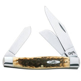 Case Large Stockman Pocket Knife with Amber Bone Handle