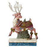 Jim Shore Adventure Bound Victorian Reindeer, Polyresin, 6004181