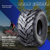 Road Guider Set of 4 ATV/UTV Tires with 6PR Rating and 20mm Deep Tread, 22 × 7-11 Front and 22 × 10-9 Rear, for Honda Recon 250 and Suzuki Ozark 250