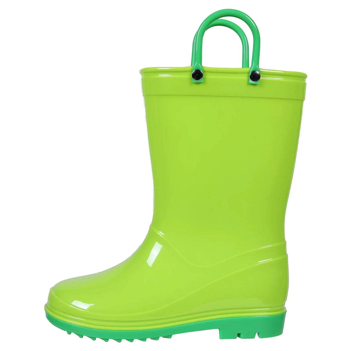 Litfun Green Rain Boots for Toddler Boys and Girls, Size 8 Toddler Waterproof Garden Shoes