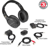 BlueVIBE GTV Wireless TV Headphones for Seniors and Hearing Impaired, 2.4GHz RF Transmitter with 10-Hour Battery and No Audio Delay