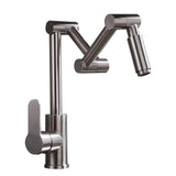 KunMai BR Stainless Steel Pot Filler Faucet, Deck-Mounted Kitchen Sink Design