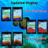 LUCKY Portable Fish Finder with Transducer Sonar Sensor, 147-Foot Water Depth Detection, LCD Echo Sounder and Fish-Attractive Lamp for Ice and Sea Fishing