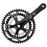 Origin8 P-fit Trekking Bicycle Crankset with 175mm Arms and 48/38/28T Chainrings, Black, Square Taper