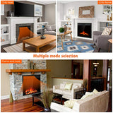 Tangkula 22.5-Inch Electric Fireplace Insert with Remote Control, Freestanding or Recessed Heater, Adjustable Heat, and 7 Log Hearth Flame Settings