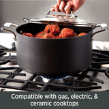 All-Clad Essentials 2-Piece Fry Pan Set with 8.5-Inch and 10.5-Inch Nonstick Hard-Anodized Pans, Grey