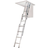 Werner AA1510 Compact Attic Ladder, 18 in W x 24 in L, Adjustable from 7 ft to 9 ft 10 in H